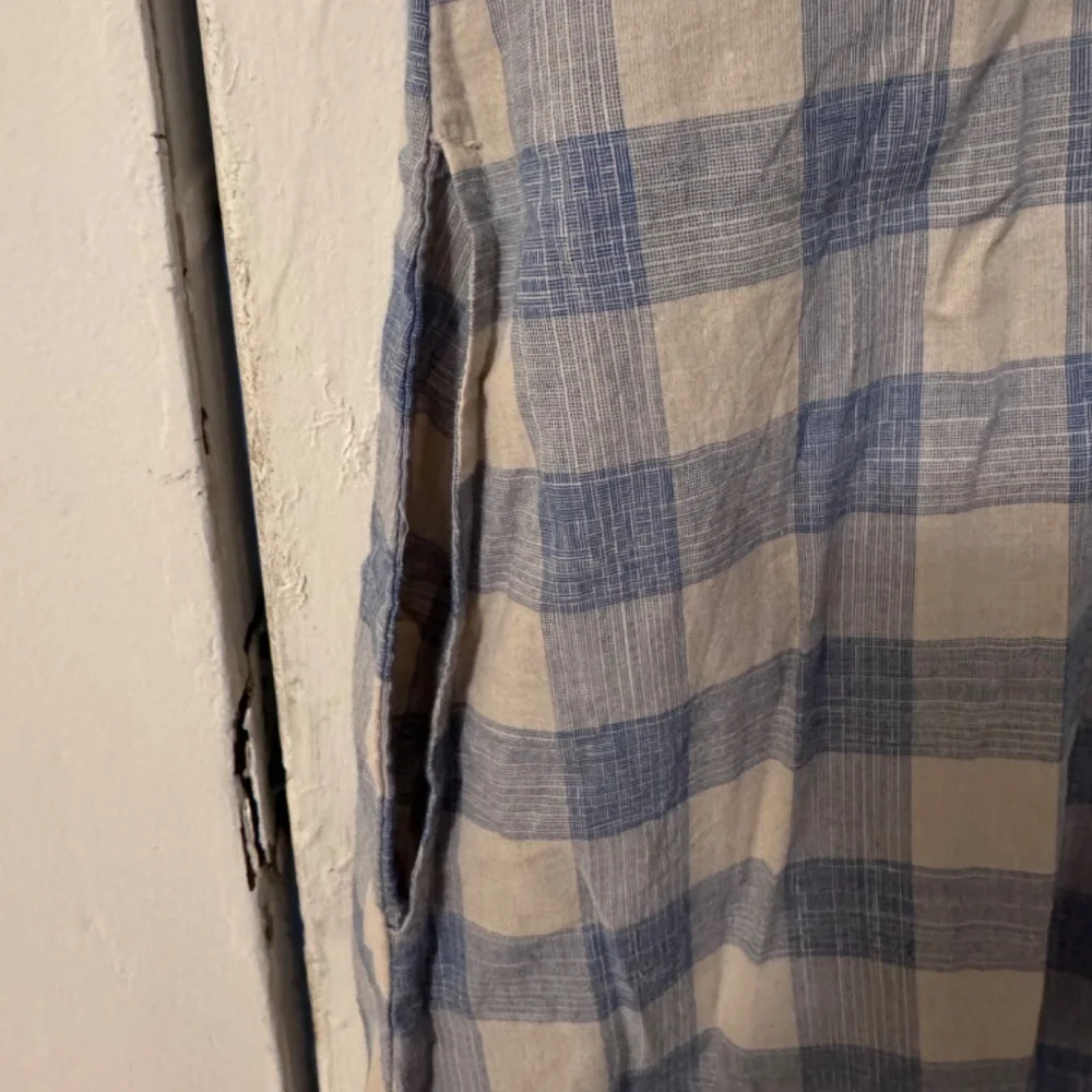 Large Gudrun Sjoden blue & cream gingham dress with embroidery - Picture 7 of 7